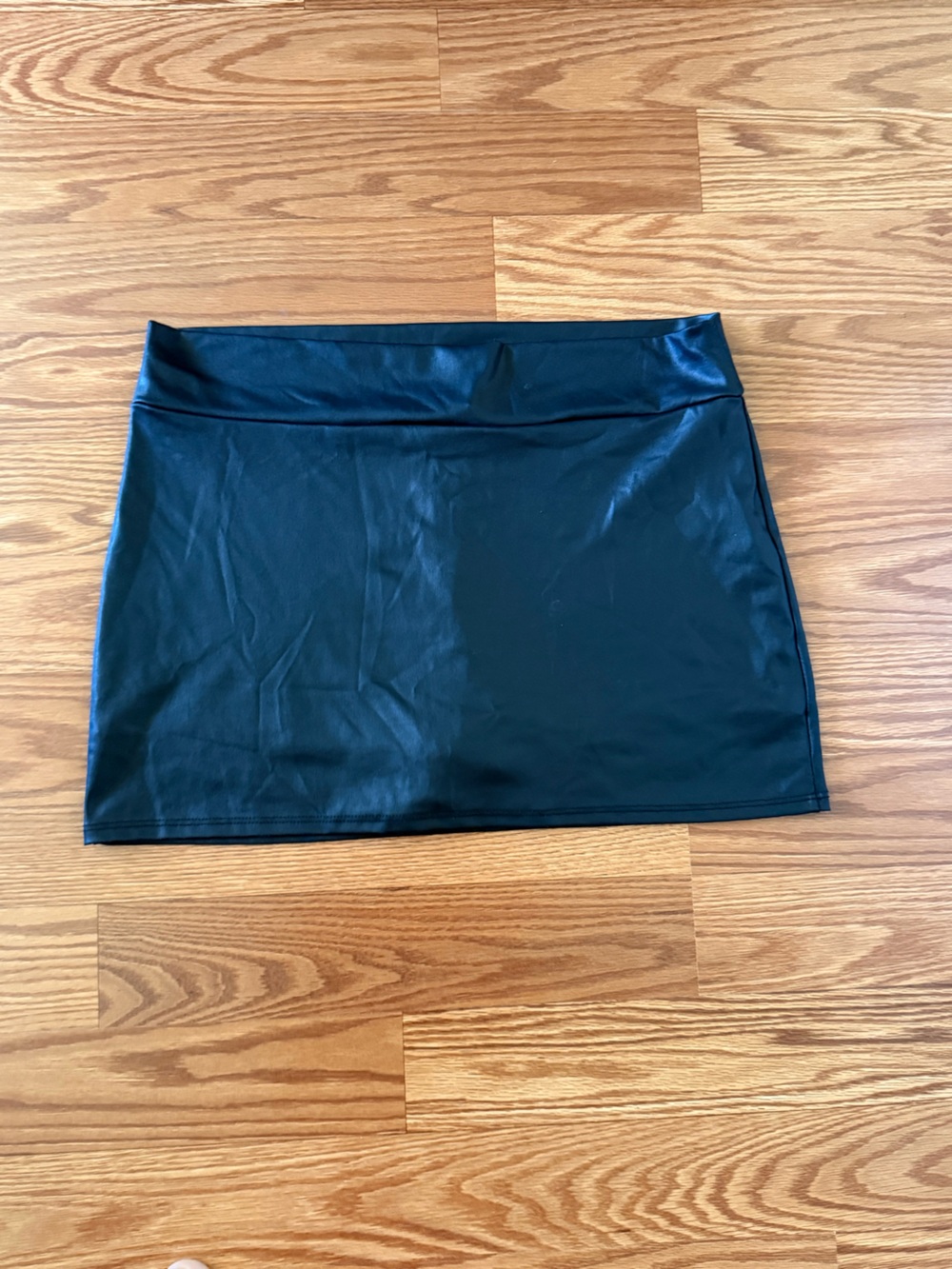 Fashion Nova Black Faux Leather Mini Skirt
